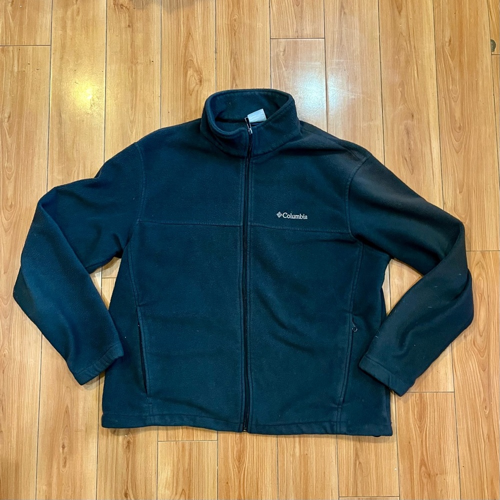 Columbia Steens Mountain Men's Full Zip Fleece Jacket Charcoal Gray Size XL